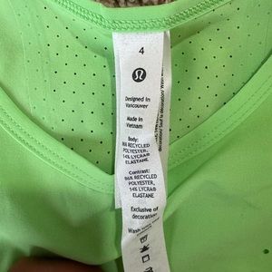 Lulu lemon swift ventilated running tank